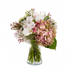 Candy: Pink Hydrangeas and Calla Lilies