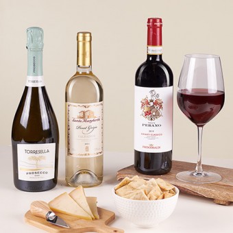 Ambrosial Assortment: wino musujące, wino białe i wino czerwone