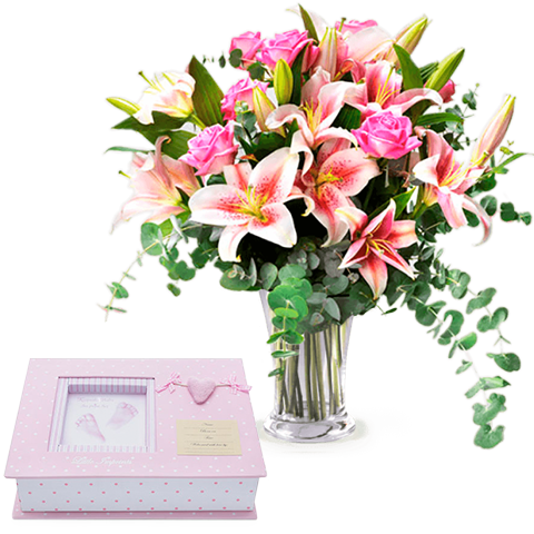 Pink fingerprints and lilies