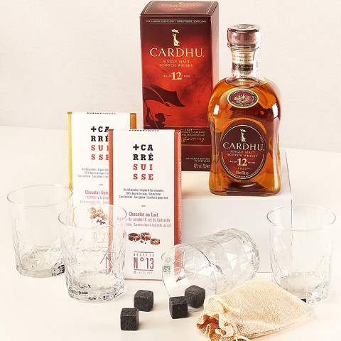 Product photo for Dégustation Explosive : Whisky Cardhu et Chocolats Premium