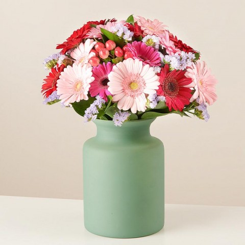 Colourful  Cocktail  Pink  and  red  gerberas - Flower Bouquets - Online Flower Delivery