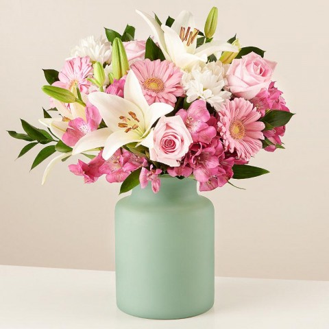 Product photo for Mother's Smile: Gerberas and Lilies