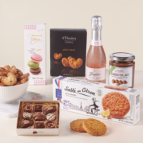 Product photo for Bitesize Bliss: Luxury Biscuits and Freixenet Sparkling Rosé